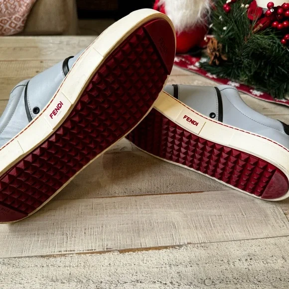 Fendi Women's Black and Light Gray Sneakers - Picture 8 of 9